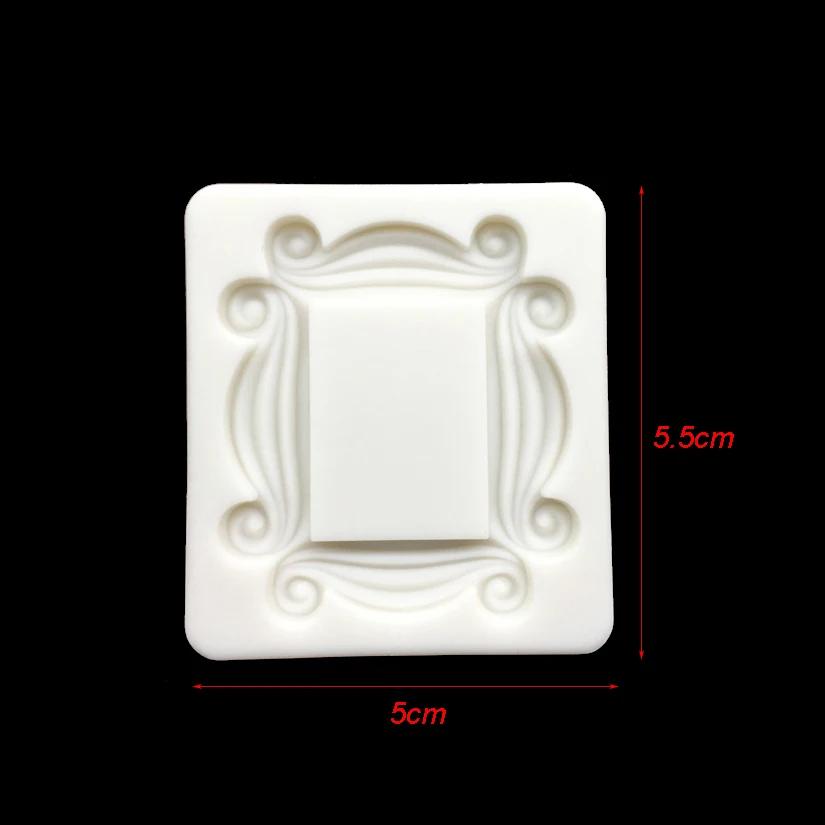 Photo Frame Shape Molde De Silicone, Sugarcraft, Chocolate, Cupcake, Cozimento, Fondant, Ferramentas De Decoração Do Bolo - Image 1