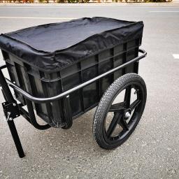 Dobrável bicicleta carga Trailer para Camping, barraca, bagagem, transportar, transporte, ao ar livre, liga de alumínio, 2 rodas, cão, Pet - Image 2