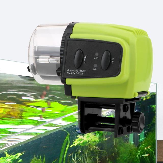 Alimentador automático portátil de peixes com temporizador digital para aquário doméstico - 1 unidade de ferramentas de alimentação em plástico