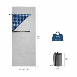 Flanela aquecida saco de dormir forro com saco de compressão, ultra leve, acampamento ao ar livre, viagem lençol, interface USB, quente, saco - Image 5