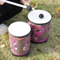 Bongos de madeira tambor indiano decalque tambor duplo instrumentos musicais percussão crianças aprendizagem precoce brinquedos educativos com baquetas - Image 2