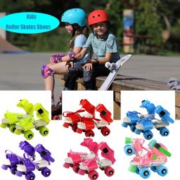 Patins ajustáveis para crianças, sapatos de patinação de 4 rodas para adolescentes, patins de patins freestyle, brinquedos infantis, 40 # - Image 1