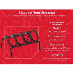Rack de armazenamento de 4 polegadas para pistola, display multifuncional, suporte de segurança com pés antiderrapantes - Image 3