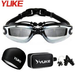 Masculino óculos de natação à prova dwaterproof água competição mergulho eyewear para adultos óculos de piscina orelha-plug caso de natação troncos banho - Image 2