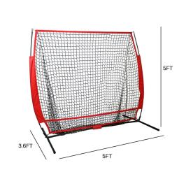 Rede de prática de beisebol 5x5 pés, softball, com quadro de bater, batente, equipamentos de treinamento, zona f - Image 2