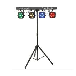 Venda quente LED Par Kits 7X10W RGBW 4IN1 DMX 512 Controle Dj LED Par Luz Com Suporte De Luz e Controlador De Pé Para O Estágio Do Casamento Dj - Image 2