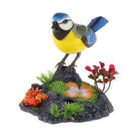 Brinquedo de pássaro que canta, sons e movimentos realistas, ativado por som, com - Image 2