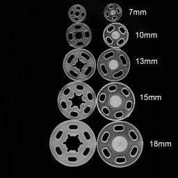 100 pces 7mm/10mm/13mm/15mm/18mm abs prendedores de pressão de plástico botão parafuso prisioneiro acessório de costura diy artesanato artesanal - Image 6