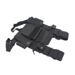 Colete tático de nylon militar, bolsa de peito com coldre tático, walkie talkie, rádio, cintura, exército, caça - Image 3