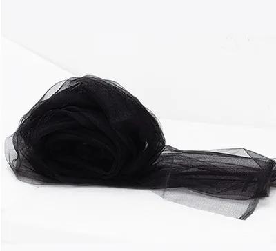 Tela macia de seda brilhante larga de 150cm da malha para o vestido de casamento manicure foto pano de fundo gaze tecido de renda de tule p153 - Image 1