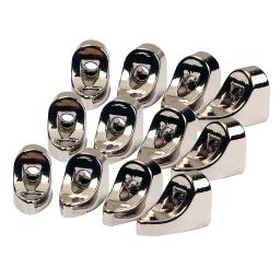 Prático zinco liga Banjos suportes, peças de instrumentos musicais, cromo, 12pcs por pacote - Image 2