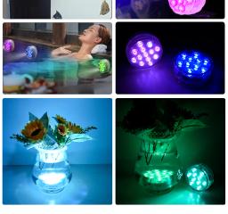 Luz de piscina com controle remoto, 10LED, RGB, Dive Fish Light, lâmpada subaquática, portátil a pilhas para aquário de vasos - Image 6