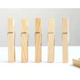 X50 Grandes Prendedores De Roupa De Madeira 72mm Pegs De Tamanho Regular Casa Lavanderia Exibição Arte Pendurada Foto Vintage Clipes De Parede - Image 3