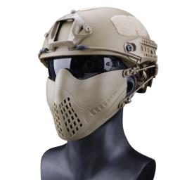 Novo tático airsoft máscara paintball greve aço meia máscara facial equipamentos de proteção ao ar livre - Image 4