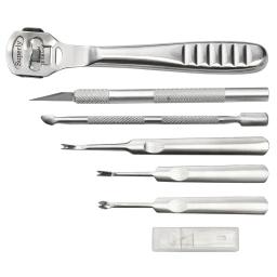 Kit de ferramentas de couro profissional, costura manual, costura, trabalho de escultura para DIY, acessórios artesanais de couro, 37 peças - Image 4