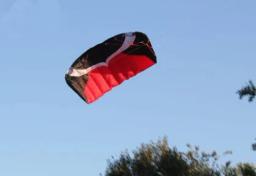 Parafóleo/manobra kite 2m, esportes ao ar livre divertido nylon vermelho/azul cor dupla linha bom voo - Image 2