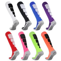 2021 antiderrapante meias de futebol adultos atlético longo absorvente esportes grip sock para futebol vôlei corrida na altura do joelho meias - Image 3