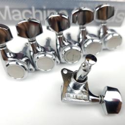1 conjunto de bloqueio e sintonizador de guitarra elétrica, afinador de cabeças, pinos de ajuste de cordas, cromado, prata [feito em estilo coreano] - Image 5