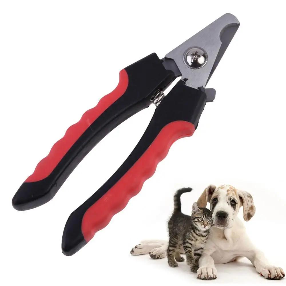 Cortador de unhas profissional para animais de estimação, tesoura de aço inoxidável para tosa de pets, cães e gatos com bloqueio tamanho s m - Image 1