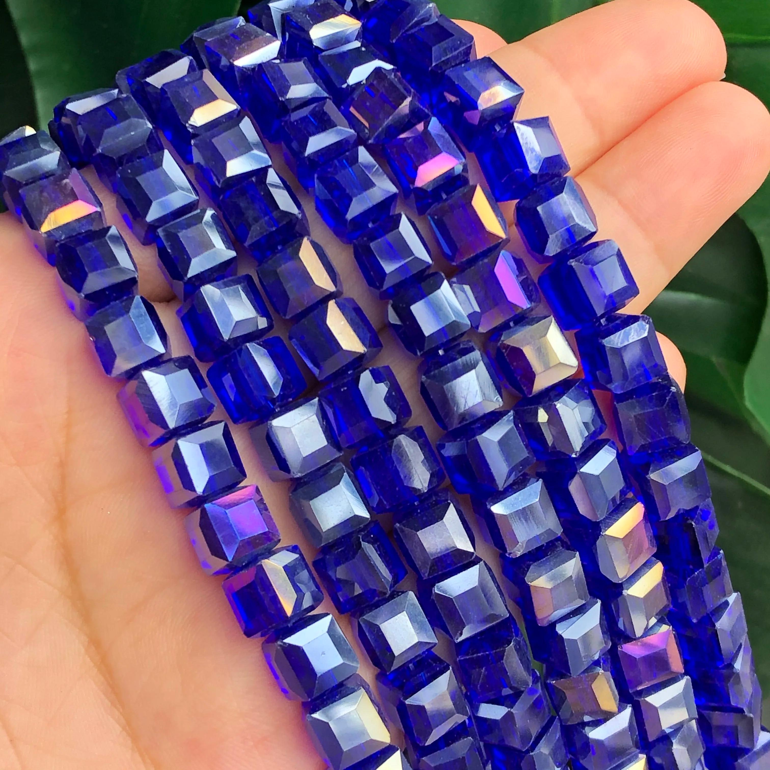 Alta qualidade cubo multicolorido contas de cristal austríaco solta forma quadrada contas de vidro para fazer jóias diy pulseira 2/3/4/6/8mm - Image 1