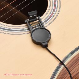 Clip-on captador instrumento com mini transdutor, 1/4 "conector, 2.4m cabo para violão, cordas de violino - Image 6