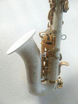 Saxofone soprano curvo, Sax branco acessórios completos, alta qualidade, novo - Image 2