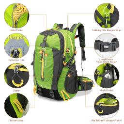 Mochila de viagem impermeável para homens e mulheres, mochila de escalada, bolsa de esportes ao ar livre, camping, caminhadas, trekking bag - Image 4