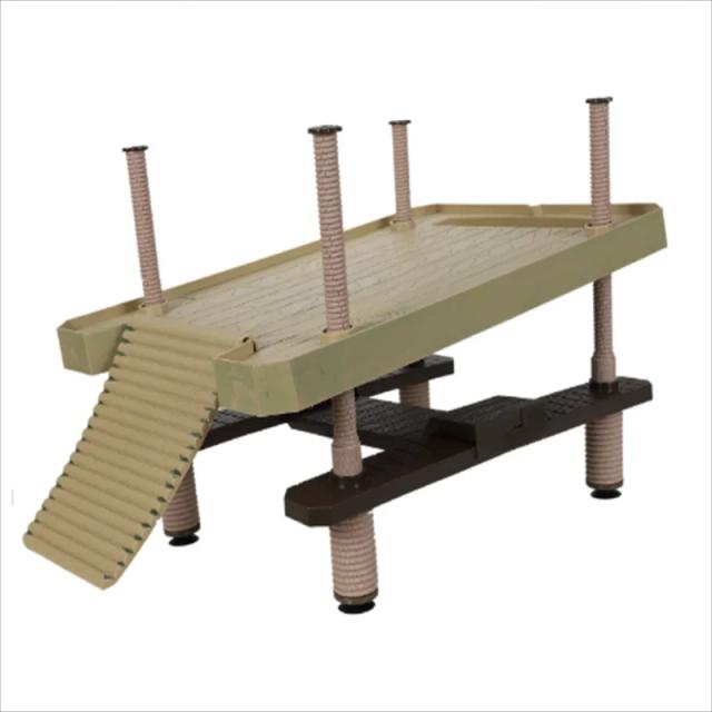 Plataforma Flutuante Grande para Répteis com Cais Quadrado, Rampa e Escada para Tartarugas em Plástico Durável de Alta Qualidade