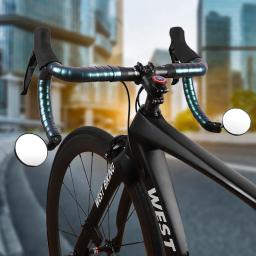 West biking 360 girar bicicleta espelho retrovisor de segurança ciclismo espelho retrovisor acessórios da bicicleta para mtb guiador espelhos - Image 5