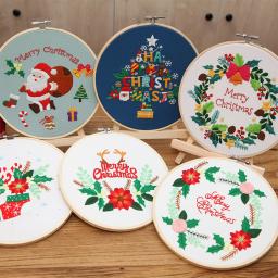Feliz natal bordado kit para iniciante kits de ponto cruz série diy criativo presente thread needlework conjuntos costura artesanato decoração - Image 3