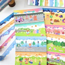 5m nuvens coloridas bronzeamento washi fitas deco mão conta álbum diário scrapbooking diy fita adesiva kawaii coreano papelaria - Image 5