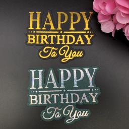 Folha de alumínio e folha de corte, estampagem de feliz aniversário para você, faça você mesmo, scrapbook, artesanato, cartão, artesanal, arte, perfurador, live - Image 3