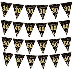 Balões para festa de aniversário, 30, 40, 50 e 60 anos, decoração para adulto, balão de ouro preto, 30, 40 e 50 anos, adereços para cabine fotográfica - Image 2