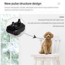 800m coleira de treinamento do cão animal estimação choque elétrico anti latido dispositivo controle remoto à prova dwaterproof água recarregável para todos os cães tamanho - Image 4