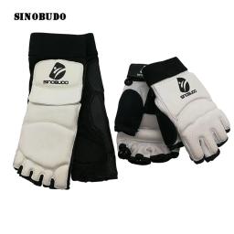 Metade do dedo quente wtf itf taekwondo mão luvas pé protetor de boxe formação de arte marcial equipamento de treinamento pé pé pé guarda - Image 1