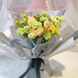 Papel de embrulho, papel de seda dourado e prateado com flores, papel de seda artesanato, material de caixa de presente diy com 10 peças - Image 3
