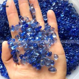 Pedra de cascalho de vidro para aquário, decoração do aquário, pedras e cristais de quartzo natural, esmalte verde, azul, 50g, K5 - Image 6