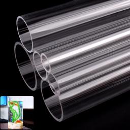 Tubo transparente do plexiglás para o tanque de peixes, aquário, fonte molhando do jardim, tubulação acrílica, 1-3 PCes, 50cm Comprimento, 16-50mm - Image 1