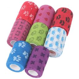 Auto-adesivo elástico bandagem para cão de estimação gato bandagem perna capa protetor cinta - Image 6
