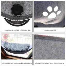 Gato janela hammock com ventosas fortes pet kitty pendurado dormir cama armazenamento para animais de estimação quente furão gaiola gato prateleira camas de assento - Image 5