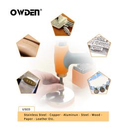 OWDEN Steel Metal Stamp Set para Artesanato Jóias, Ferramenta de Estampagem, Número e Letter Punch Kit, 36Pcs, 4mm - Image 4