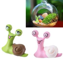 Mini Caracóis para Decoração Dollhouse, Micro Paisagem, Acessórios Bonsai, Enfeites De Jardim, Figurinha De Fadas, Brinquedos, Decoração De Fadas, 2PCs - Image 1