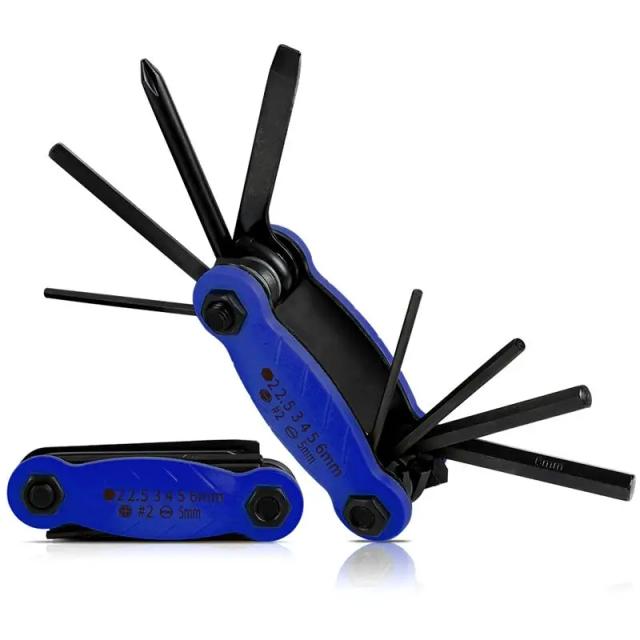 Kit de Ferramentas para Reparos de Bicicleta West Biking 10 em 1 - Multitool, Corrente, Hex e Chaves para Estrada e MTB