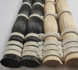 Cabelo Natural Cauda de Cavalo para Violino, Cabelos de Violoncelo, Cabelos de Cavalo Contrabaixo, Alta Qualidade, Branco ou Preto, 250g, 82-84cm - Image 1