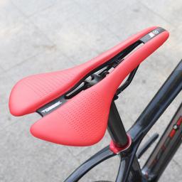 Sela de assento de bicicleta à prova de choque para homens e mulheres, acolchoada, engrenagem fixa, ciclismo de estrada, oco - Image 1