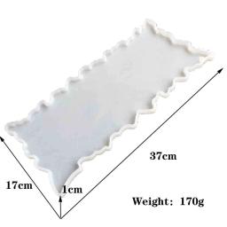 Molde de Silicone Retangular e Redondo Moldes de Mesa DIY Tamanho Grande Placa de Armazenamento Irregular Resina Artesanal - Image 4