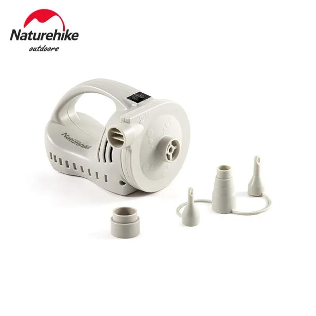 Bomba de Ar Elétrica Naturehike Mini com Alta Potência e Multi-Interface para Inflação Rápida de Colchões, Almofadas e Anéis de Natação