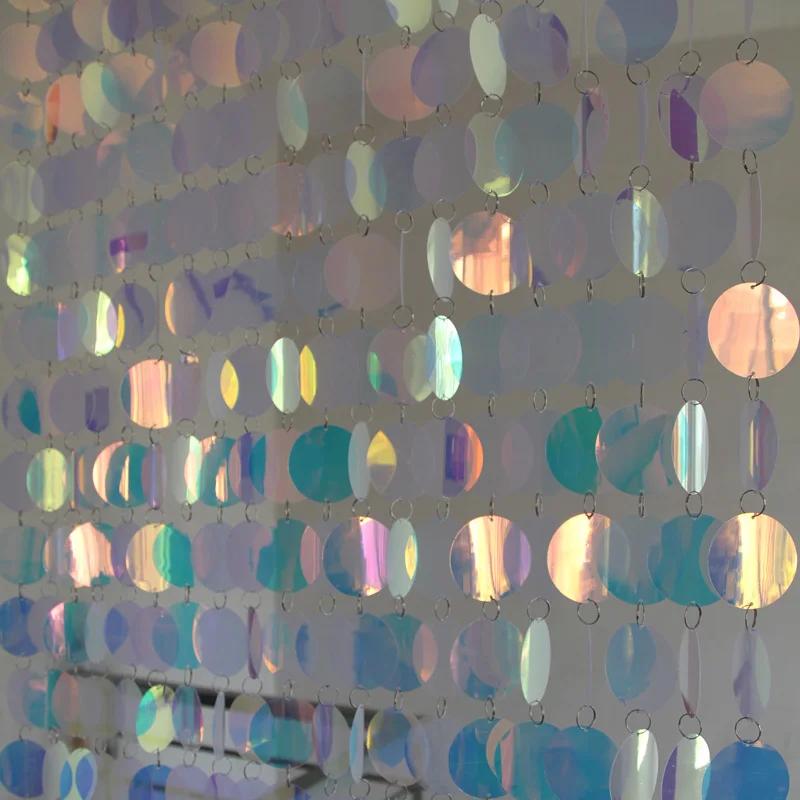 Cortinas de lantejoulas transparentes de plástico, ornamentos para decoração de festas de natal para casamento em casa - Image 1
