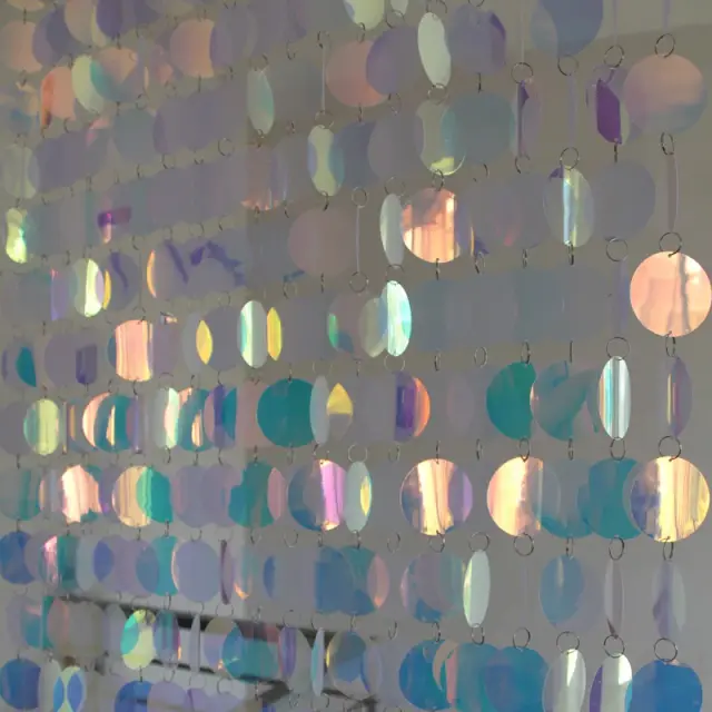 Cortinas Transparentes de Lantejoulas para Decoração de Festas de Natal e Casamentos em Casa