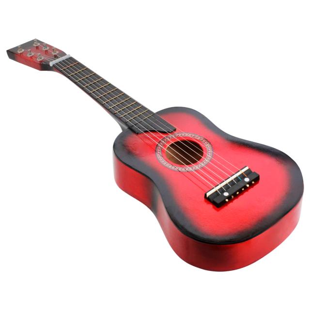Guitarra acústica de 25 polegadas em basswood com cordas de picareta - Ideal para iniciantes em música
